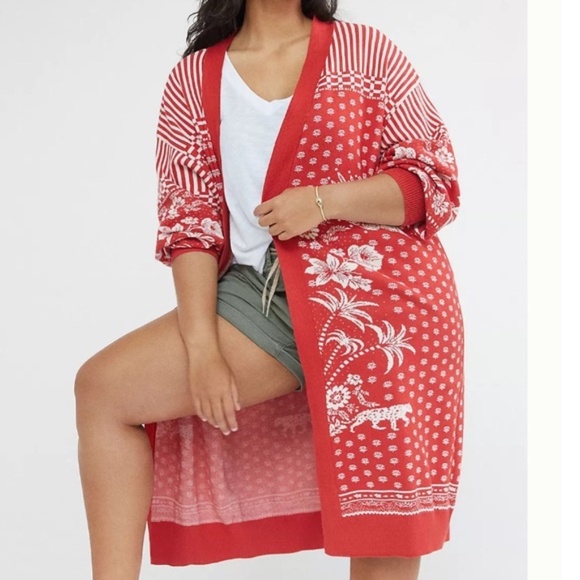 COPY - NWT from Anthro! Farm Rio Tropical Cardigan PXS - Picture 1 of 4